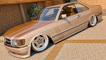 Картинка автомобили 3д amg 560 sec benz mercedes 1991