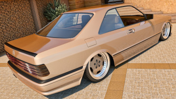 обоя автомобили, 3д, mercedes, 1991, sec, 560, benz, amg