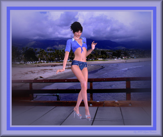 Обои картинки фото 3д графика, people , люди, взгляд, девушка