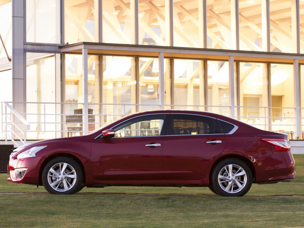 Обои картинки фото автомобили, nissan, datsun, teana, jp-spec, l33, 2014, красный