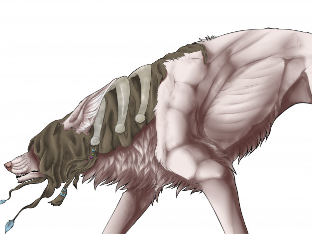 Обои картинки фото рисованные, животные,  сказочные,  мифические, собака