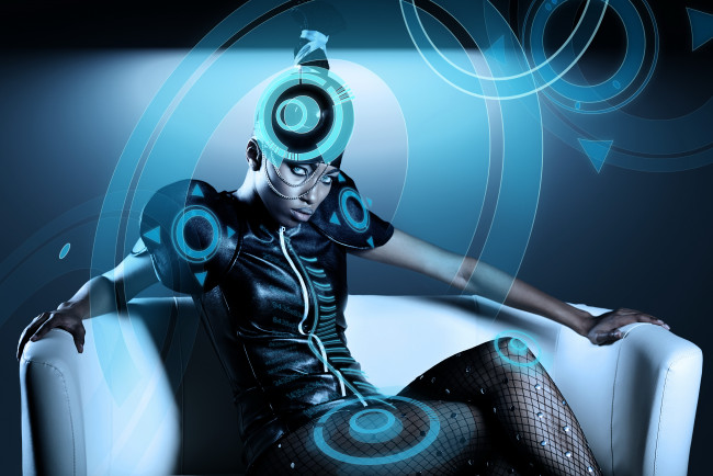 Обои картинки фото разное, компьютерный дизайн, диван, цепочка