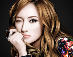 Картинка рисованное люди кольцо рука подмигивание лицо волосы