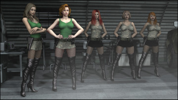 Картинка 3д+графика люди+ people девушки фон взгляд