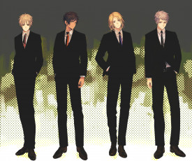 Картинка аниме hetalia +axis+powers арт парни костюмы