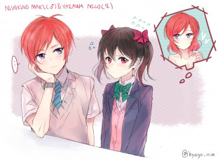 Картинка автор +hyugo аниме love+live +school+idol+project yazawa nico nishikino maki love live school idol project