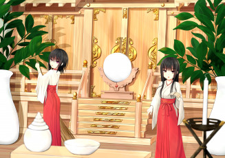 Картинка автор +kurokami+ kurokaminohito аниме город +улицы +здания девочки арт