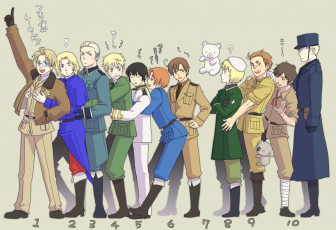 Картинка аниме hetalia +axis+powers фон арт парни страны