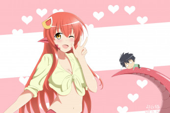 Картинка автор +tagme+ artist аниме monster+musume+no+iru+nichijou miia kurusu kimihito monster musume no iru nichijou