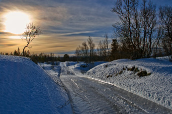 Картинка природа зима река лес