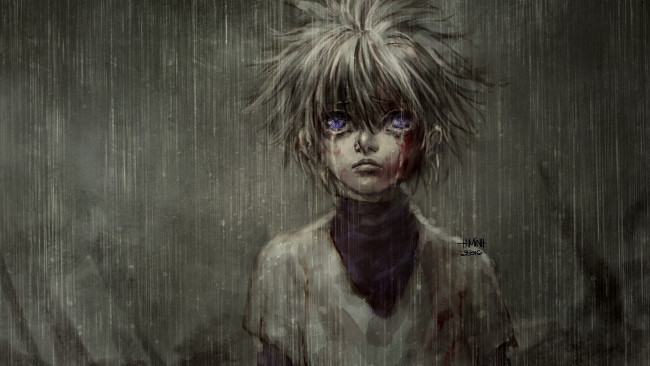 Обои картинки фото аниме, hunter x hunter, арт, киллуа, золдик, мальчик