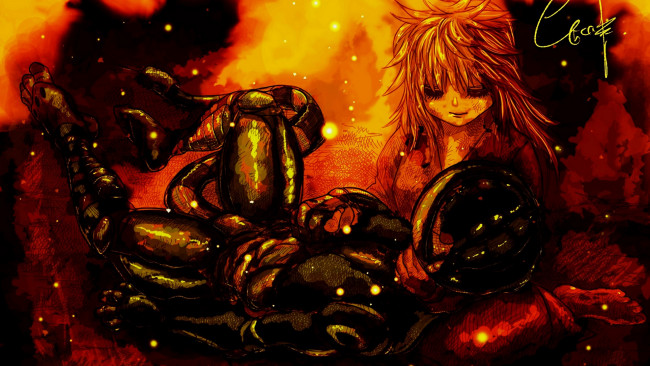 Обои картинки фото аниме, hunter x hunter, камуги, король, муравей, девушка, драмма, меруэм