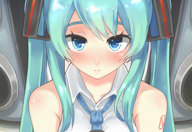 Обои картинки фото автор,  suppakarn prakobkij , soompook2122, аниме, vocaloid, hatsune, miku