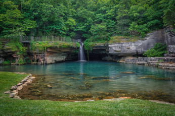 Картинка природа водопады камни поток