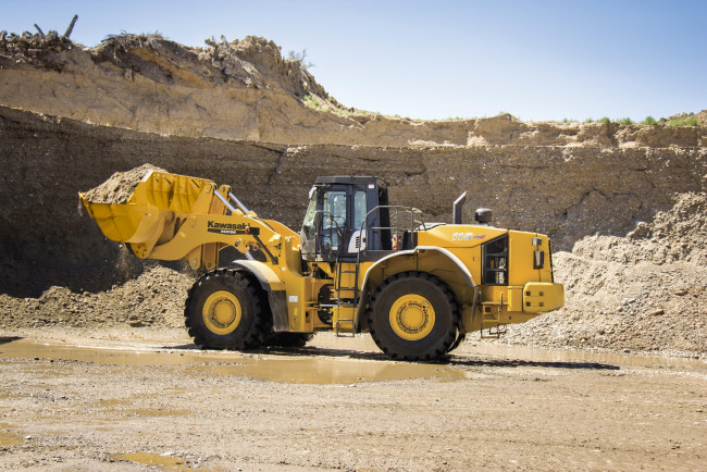 Обои картинки фото техника, фронтальные погрузчики, kawasaki