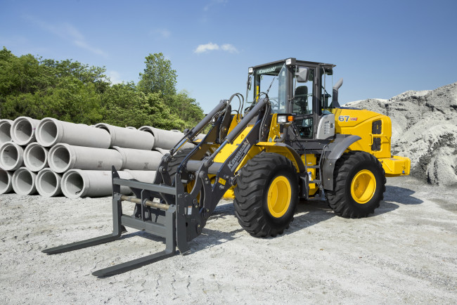 Обои картинки фото техника, фронтальные погрузчики, kawasaki