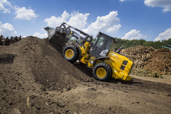 Обои картинки фото техника, фронтальные погрузчики, kawasaki