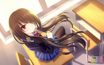 Картинка календари аниме 2018 парта взгляд лицо девушка