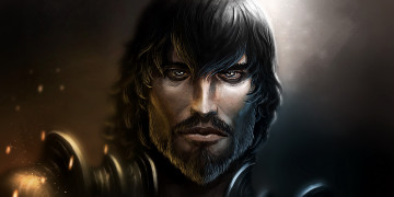 Картинка фэнтези люди борода взгляд фон мужчина