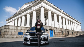 обоя автомобили, -авто с девушками, bmw, m6, софия, темникова