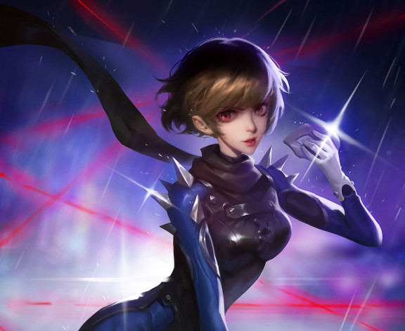 Обои картинки фото аниме, persona, 5, makoto, niijima