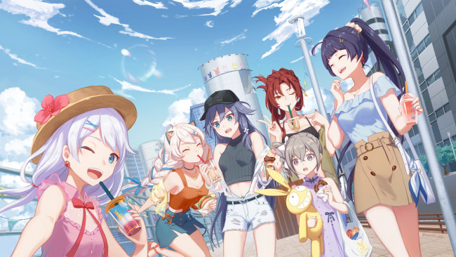 Обои картинки фото аниме, honkai impact 3rd, kiana, kaslana, murata, himeko, raiden, mei, theresa, apocalypse, bronya, zaychik, fu, hua, honkai, impact, 3rd