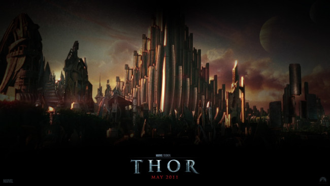 Обои картинки фото кино фильмы, thor, планеты, город