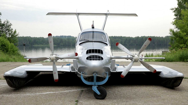 Обои картинки фото авиация, самолёты амфибии, цкб, по, судам, на, подводных, крыльях, имени, алексеева, экраноплан