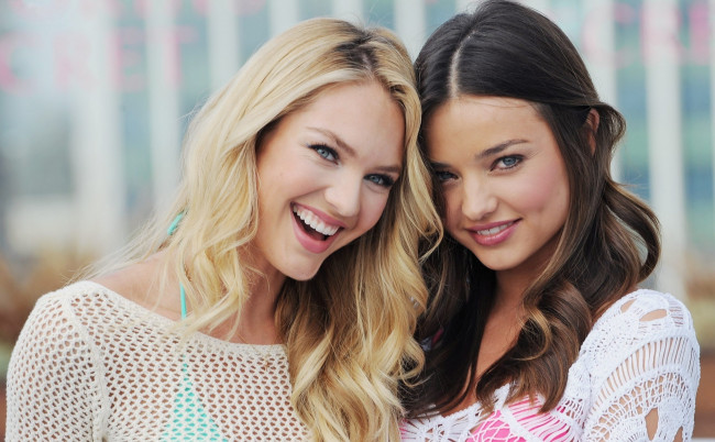 Обои картинки фото девушки, candice swanepoel, модели, блондинка, шатенка, лица