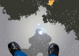 Картинка векторная+графика люди+ people ноги отражение лужа