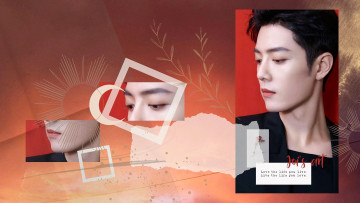 Картинка мужчины xiao+zhan лицо коллаж