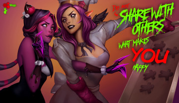 Картинка видео+игры league+of+legends девушки противень evelynn morgana