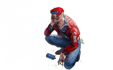 Картинка аниме unknown +другое+ парень лезвие баллончик дротик