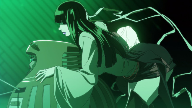 Обои картинки фото аниме, afro samurai, девушка, робот