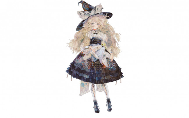 Обои картинки фото аниме, unknown,  другое , девочка, шляпа