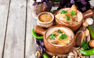 Картинка еда первые+блюда чеснок перец суп зелень