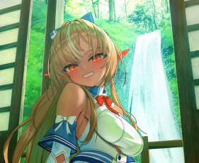 обоя аниме, virtual youtuber, девушка