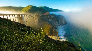 обоя bixby bridge near carmel, california, города, - мосты, bixby, bridge, near, carmel
