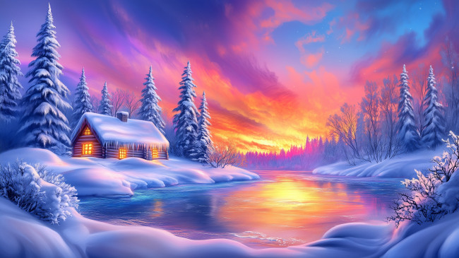 Обои картинки фото разное, компьютерный дизайн, зима