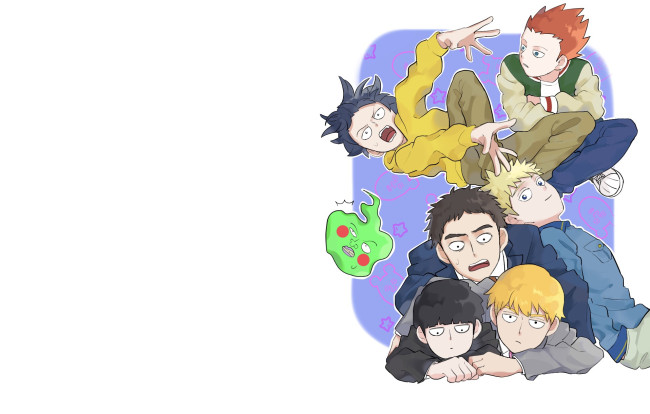 Обои картинки фото аниме, mob psycho 100, парни