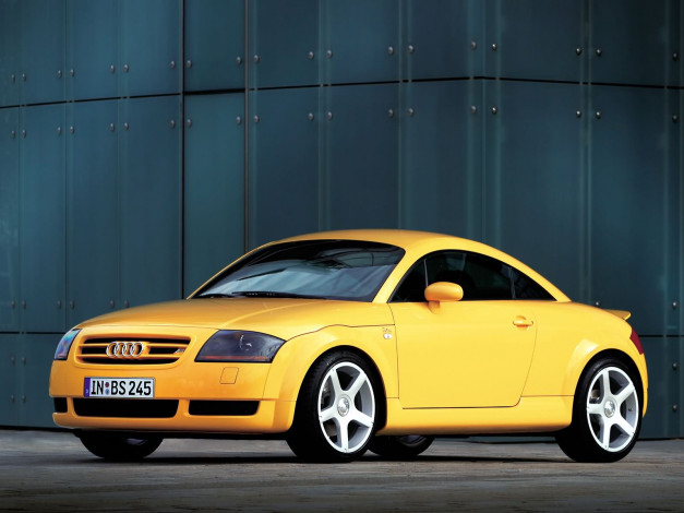 Обои картинки фото audi, tt, coupe, quattro, 2002, автомобили