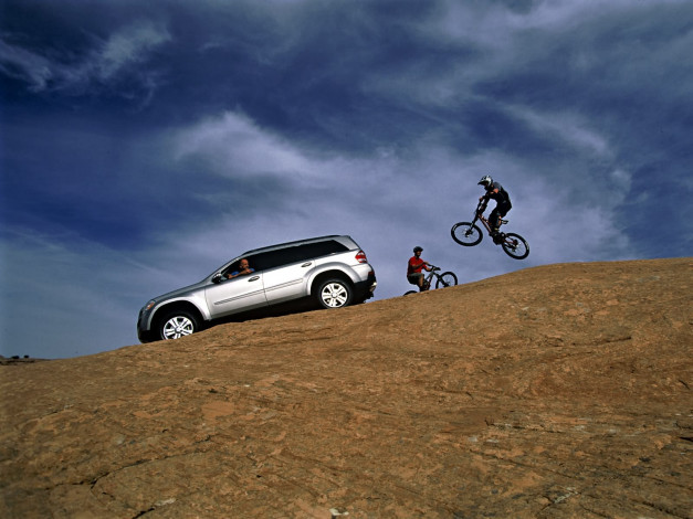 Обои картинки фото mercedes, benz, gl450, 4matic, 2007, автомобили