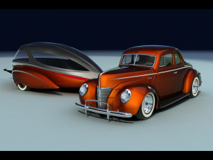 Картинка retro caravan of bo zolland 1940 ford автомобили 3д