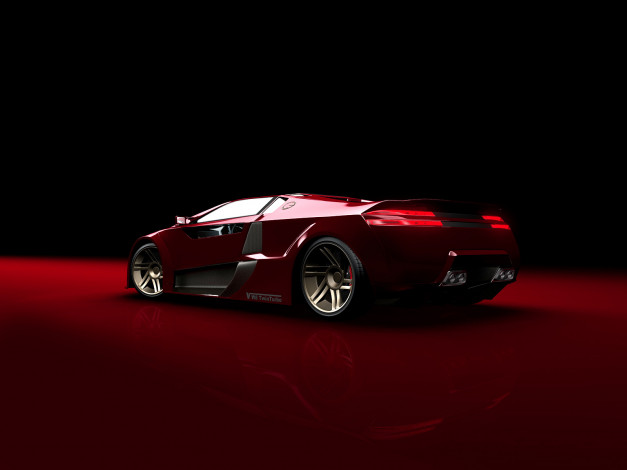 Обои картинки фото v8, twin, turbo, concept, design, by, stefan, schulze, автомобили, 3д