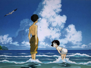 обоя аниме, grave, of, the, fireflies