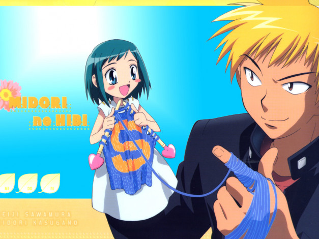 Обои картинки фото аниме, midori, no, hibi