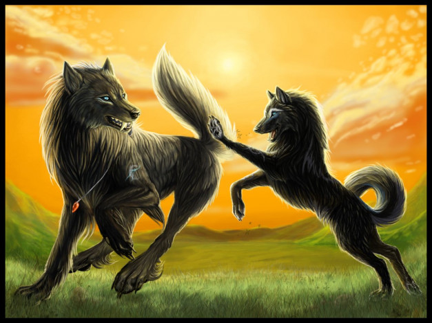 Обои картинки фото рисованные, животные