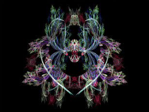 Картинка 3д графика fractal фракталы цвет фон