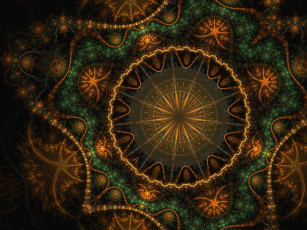 Картинка 3д графика fractal фракталы узор стиль