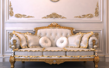 Картинка 3д графика realism реализм диван комната